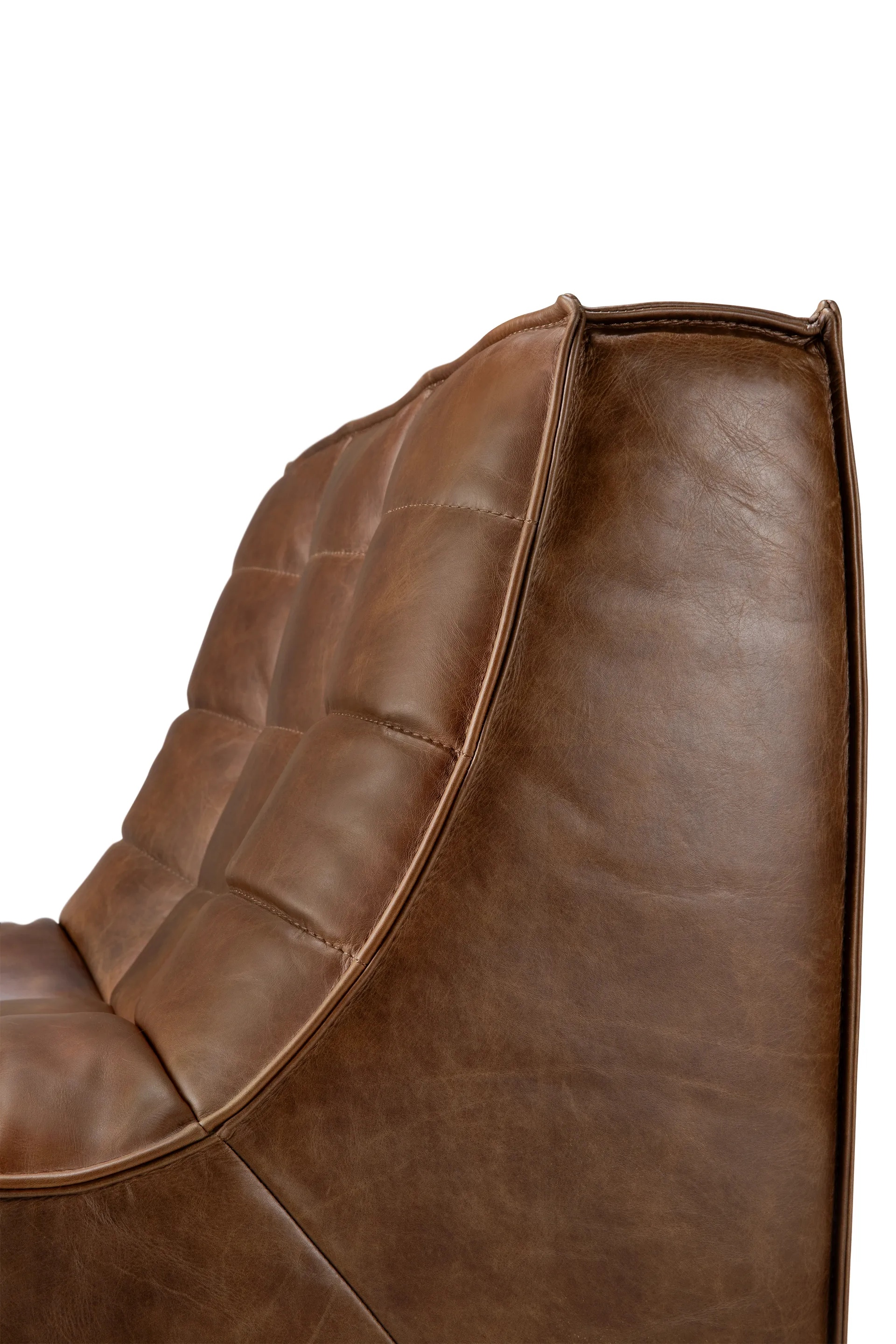 N701 armchair, Leather Chestnut Ethnicraft