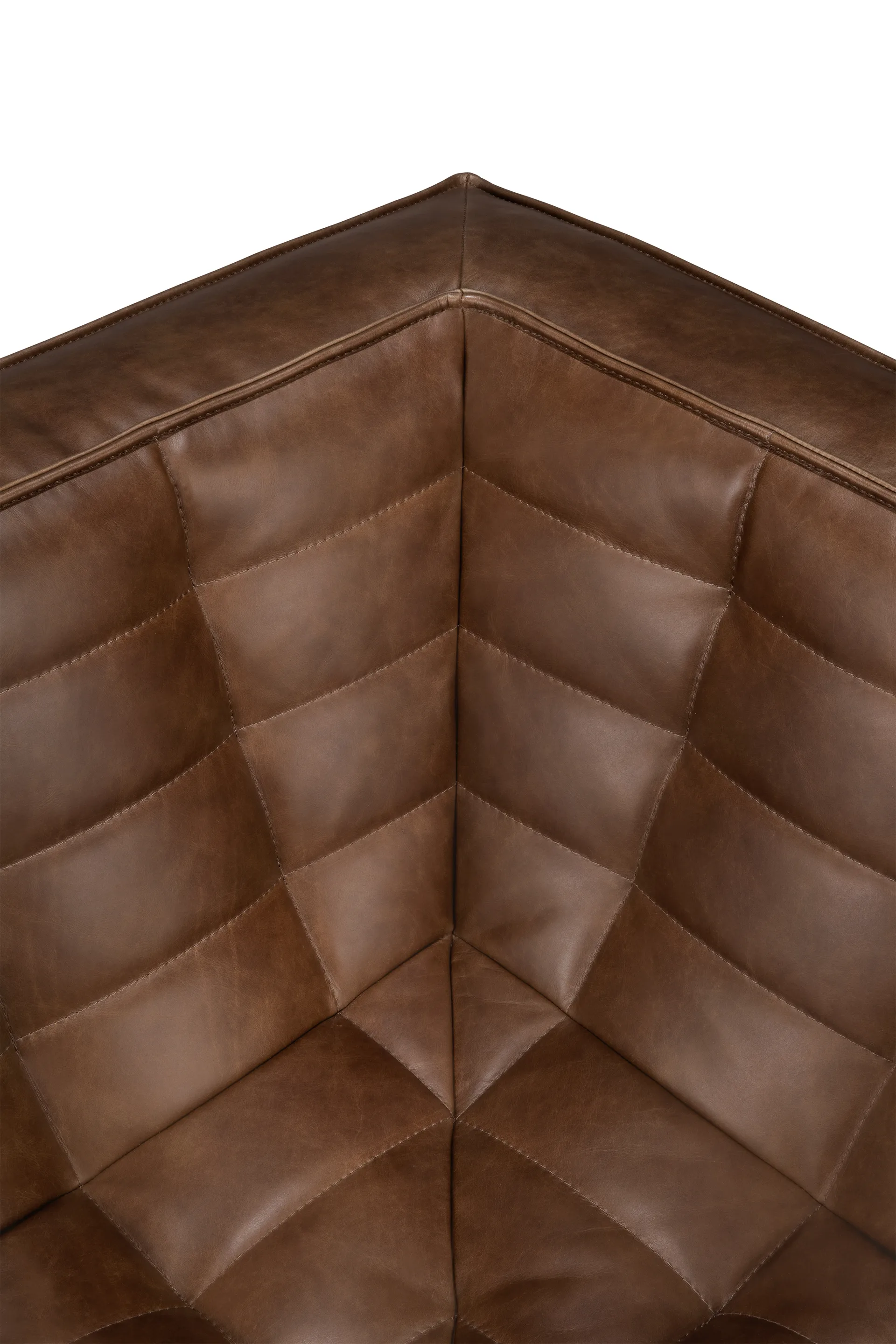 N701 corner module rounded 45°, Leather Chestnut Ethnicraft