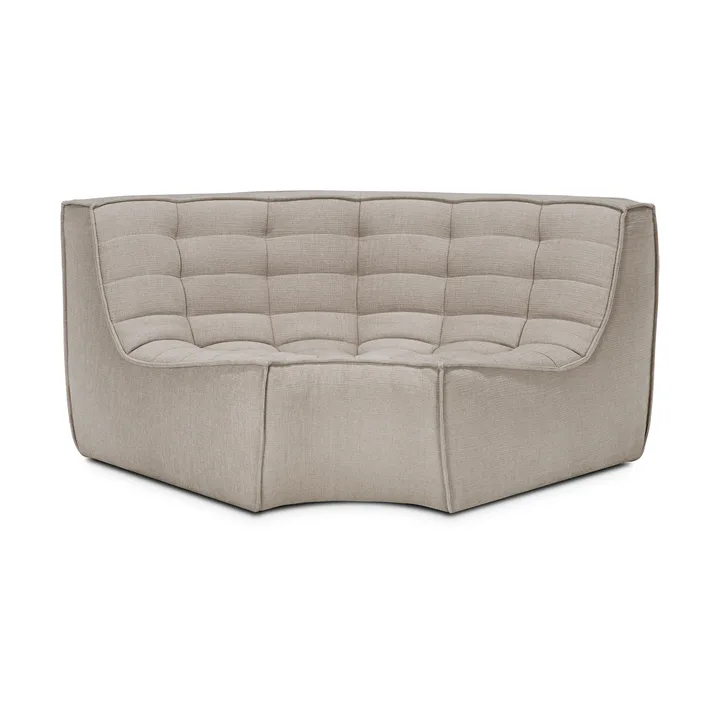 N701 corner module rounded 90° - Fabric Ecru beige - Ethnicraft
