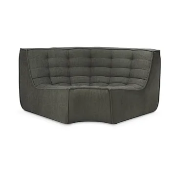 N701 corner module rounded 90° - Moss Eco fabric - Ethnicraft