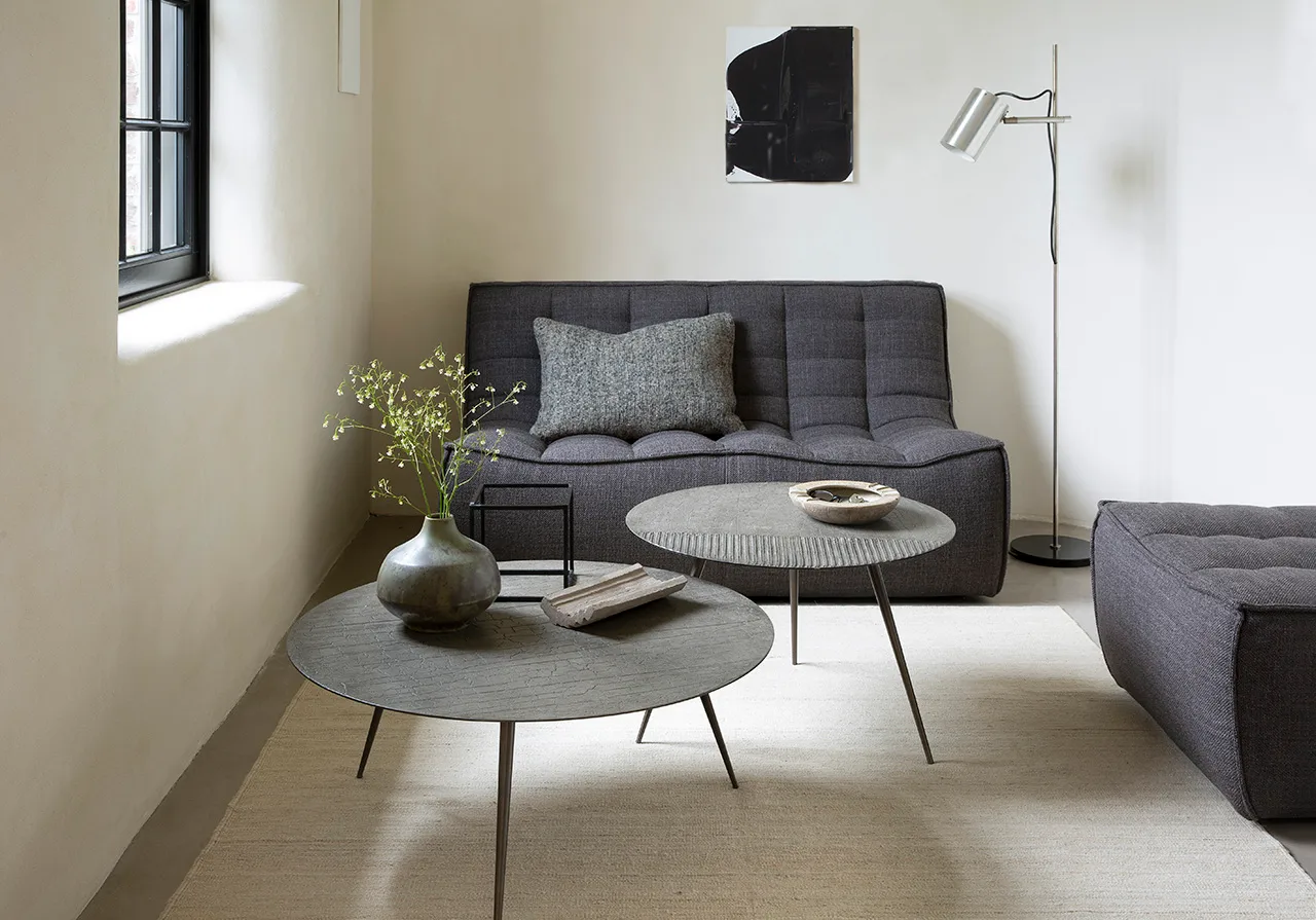 N701 footstool 70x70 cm, Dark grey Ethnicraft