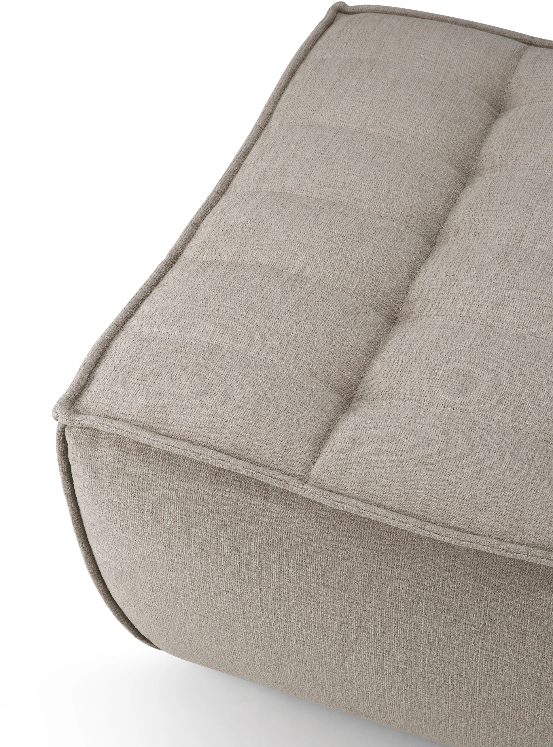 N701 footstool 70x70 cm, Fabric Ecru beige Ethnicraft