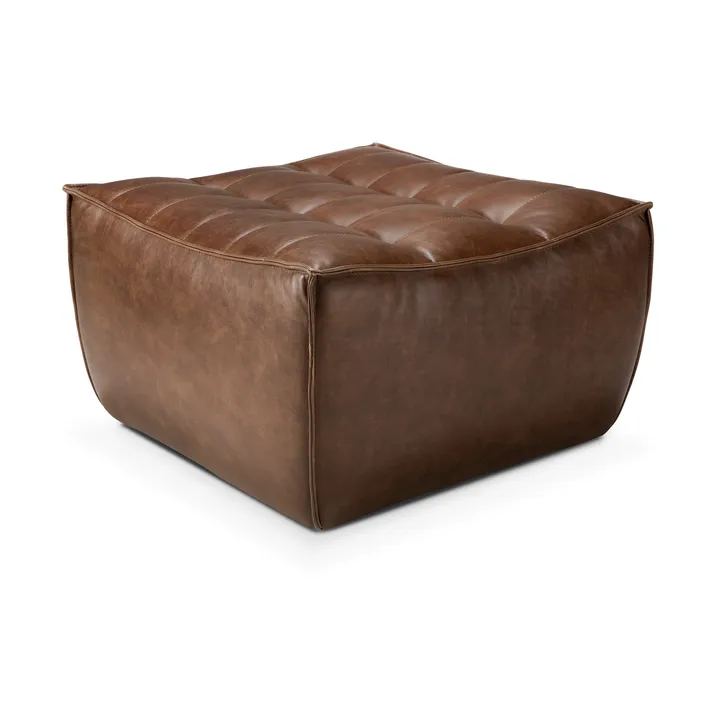 N701 footstool 70x70 cm - Leather Chestnut - Ethnicraft