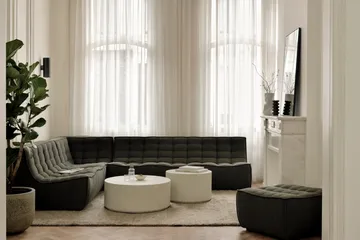 N701 modular corner sofa with straight corner, fabric Moss Eco, 301x231 cm - Ethnicraft
