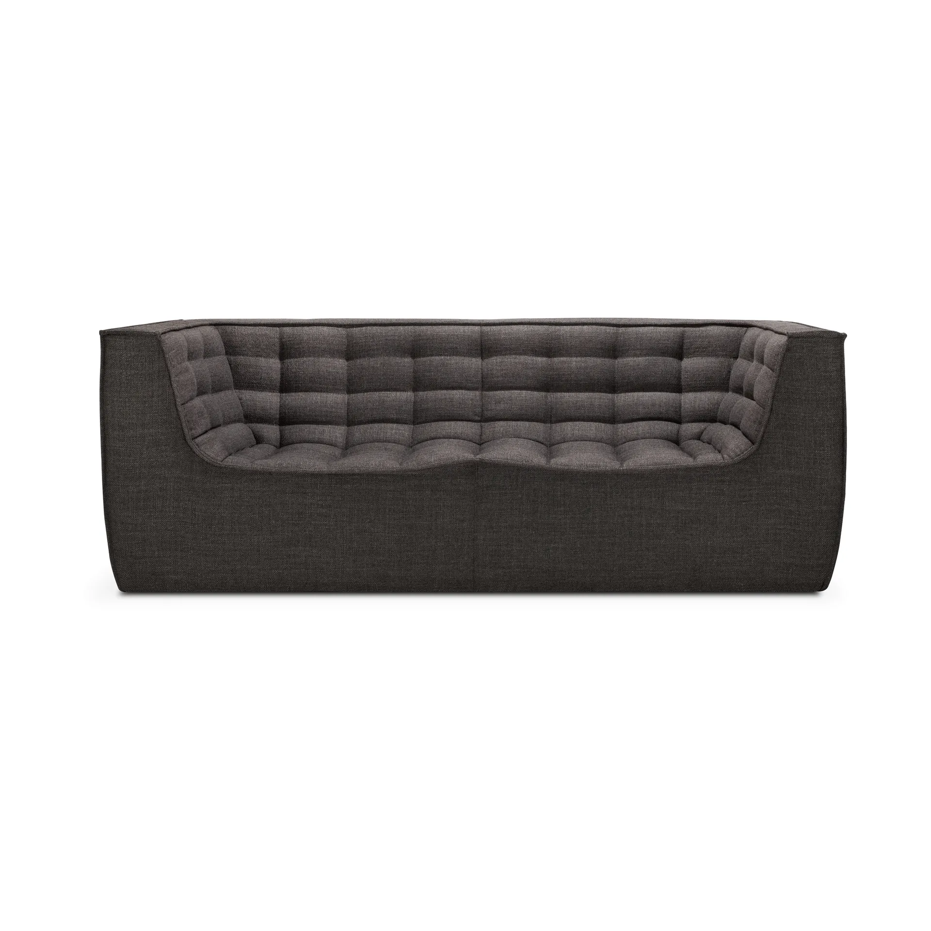 N701 sofa 2-seater, Dark grey, with armrests Ethnicraft