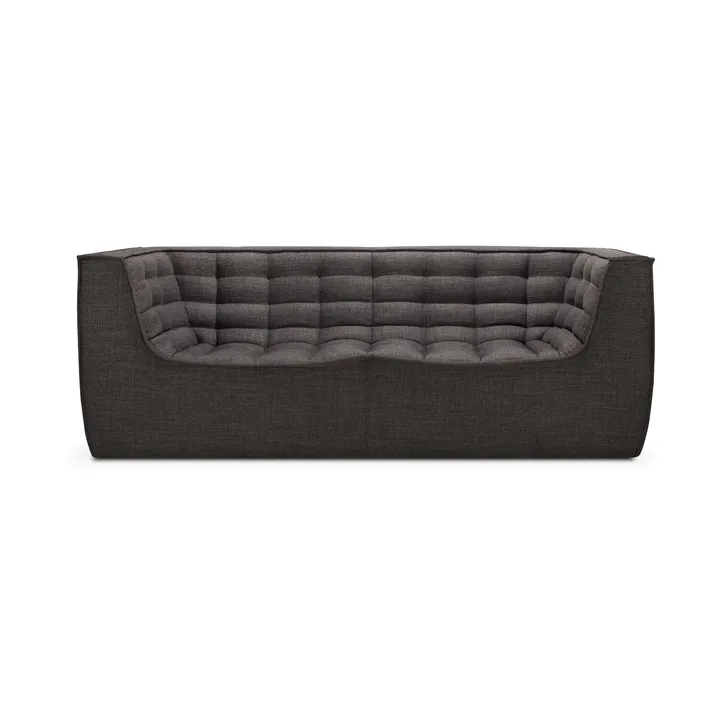 N701 sofa 2-seater - Dark grey, with armrests - Ethnicraft