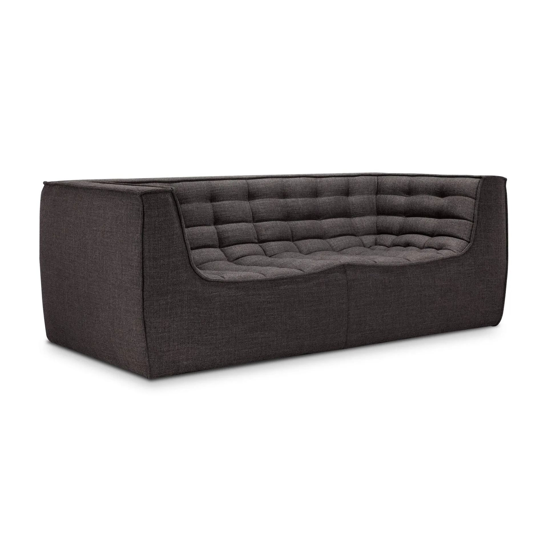 N701 sofa 2-seater, Dark grey, with armrests Ethnicraft