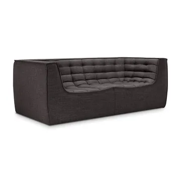N701 sofa 2-seater - Dark grey, with armrests - Ethnicraft