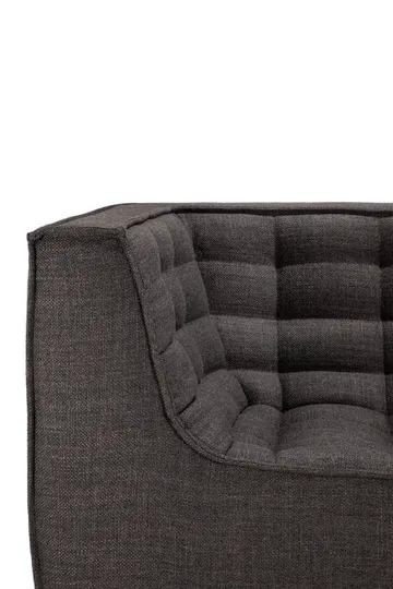 N701 sofa 2-seater - Dark grey, with armrests - Ethnicraft