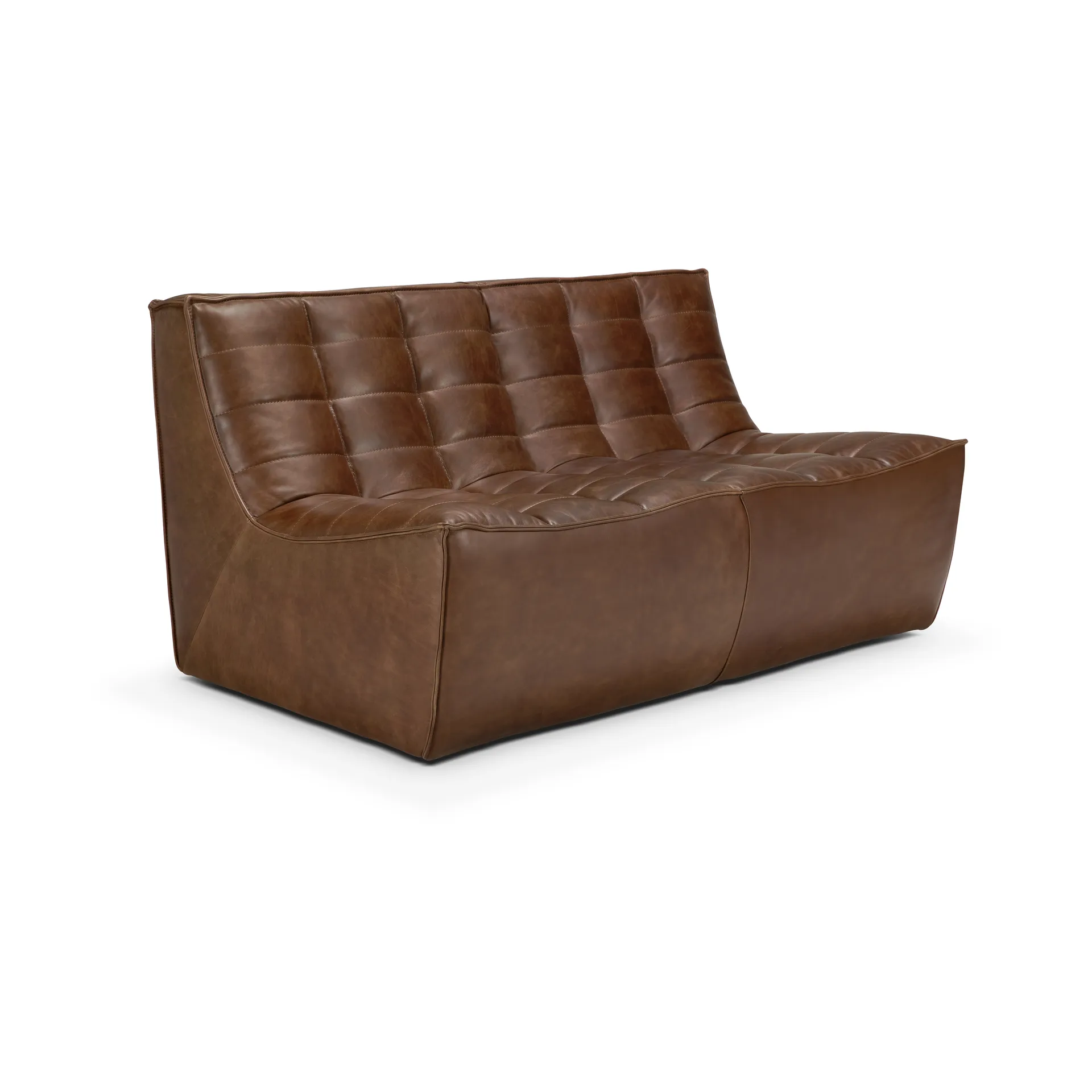 N701 sofa 2-seater, Leather Chestnut Ethnicraft