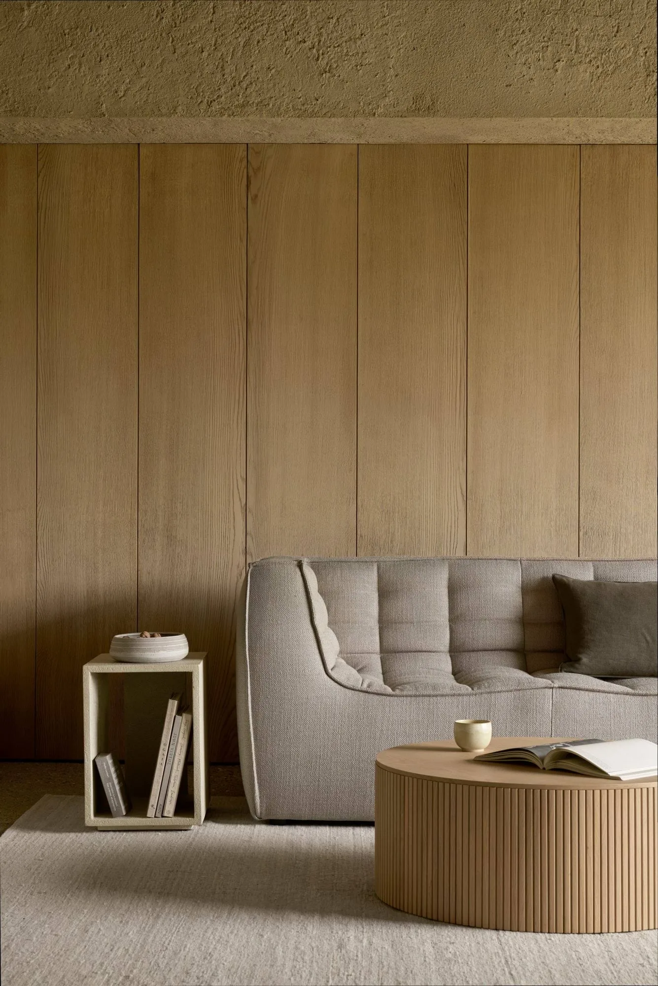 N701 sofa 3 seater sofa, Beige, with armrests Ethnicraft