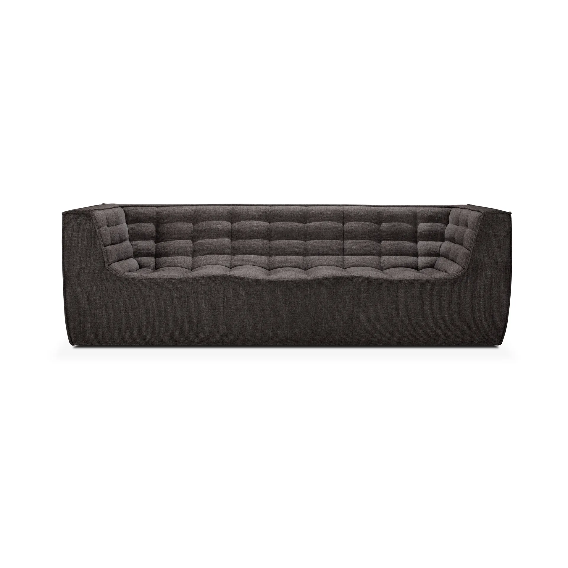 N701 sofa 3 seater sofa, Dark grey, with armrests Ethnicraft