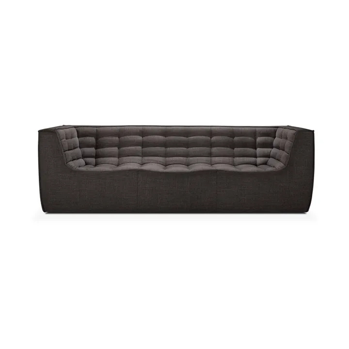 N701 sofa 3 seater sofa - Dark grey, with armrests - Ethnicraft