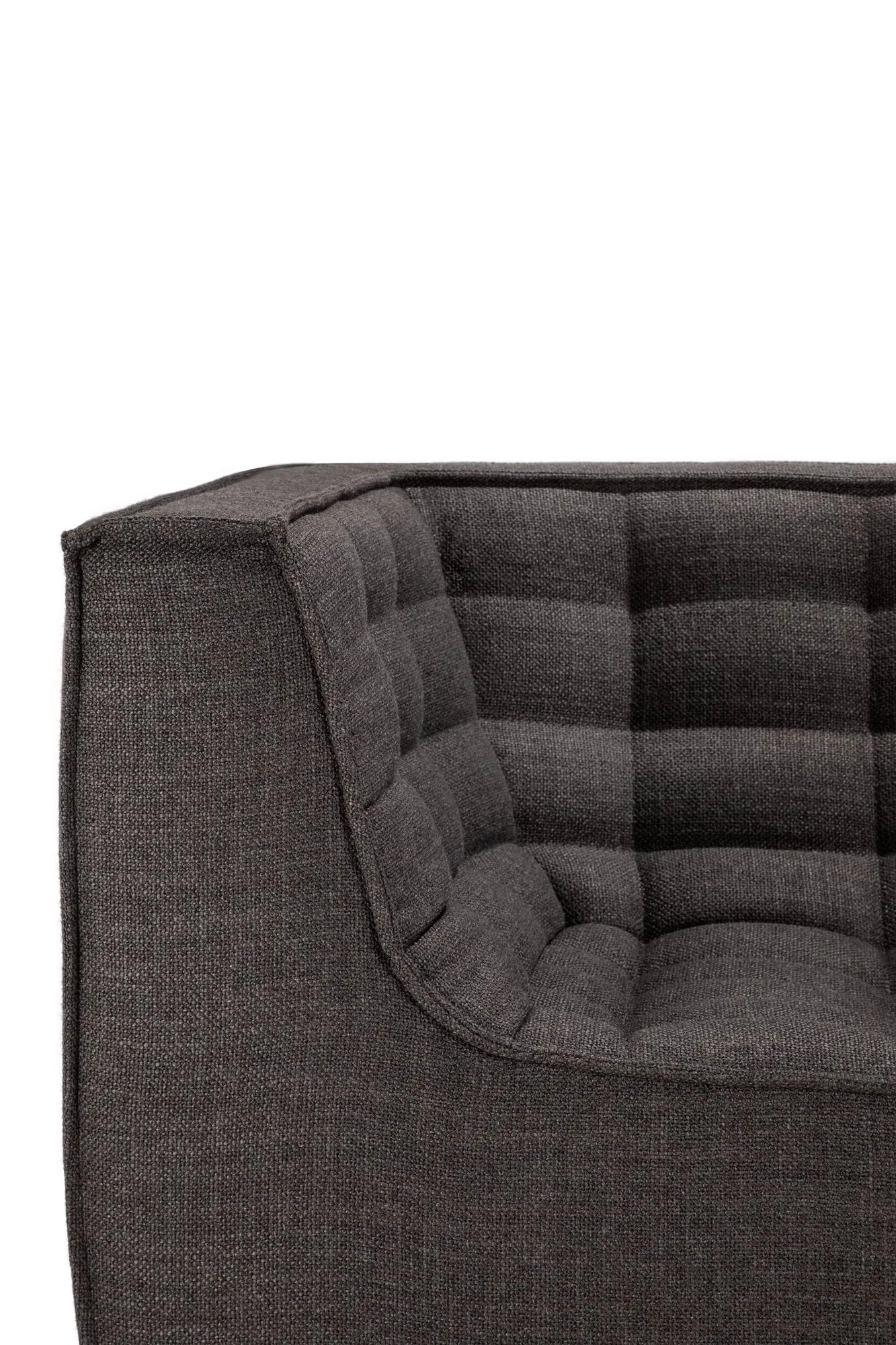 N701 sofa 3 seater sofa, Dark grey, with armrests Ethnicraft