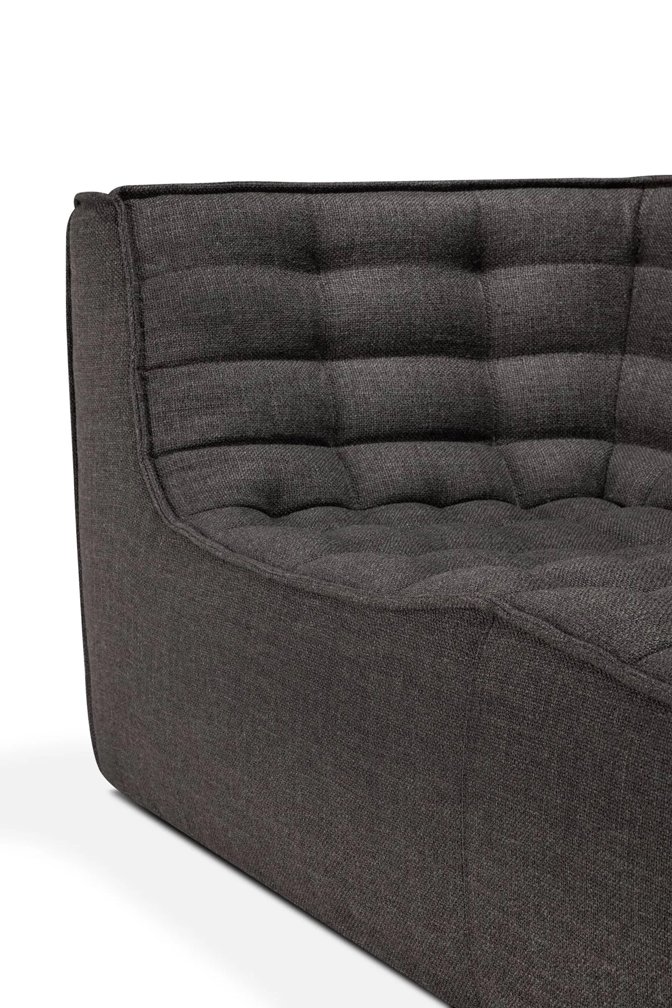 N701 sofa 3 seater sofa, Dark grey, with armrests Ethnicraft