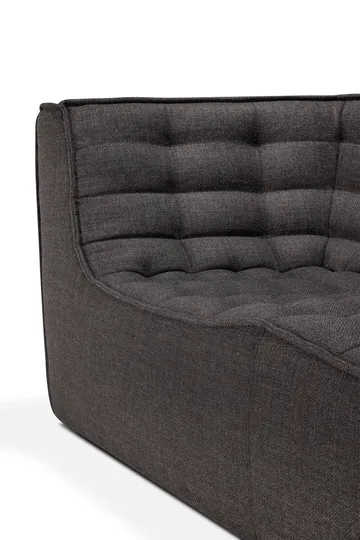 N701 sofa 3 seater sofa - Dark grey, with armrests - Ethnicraft
