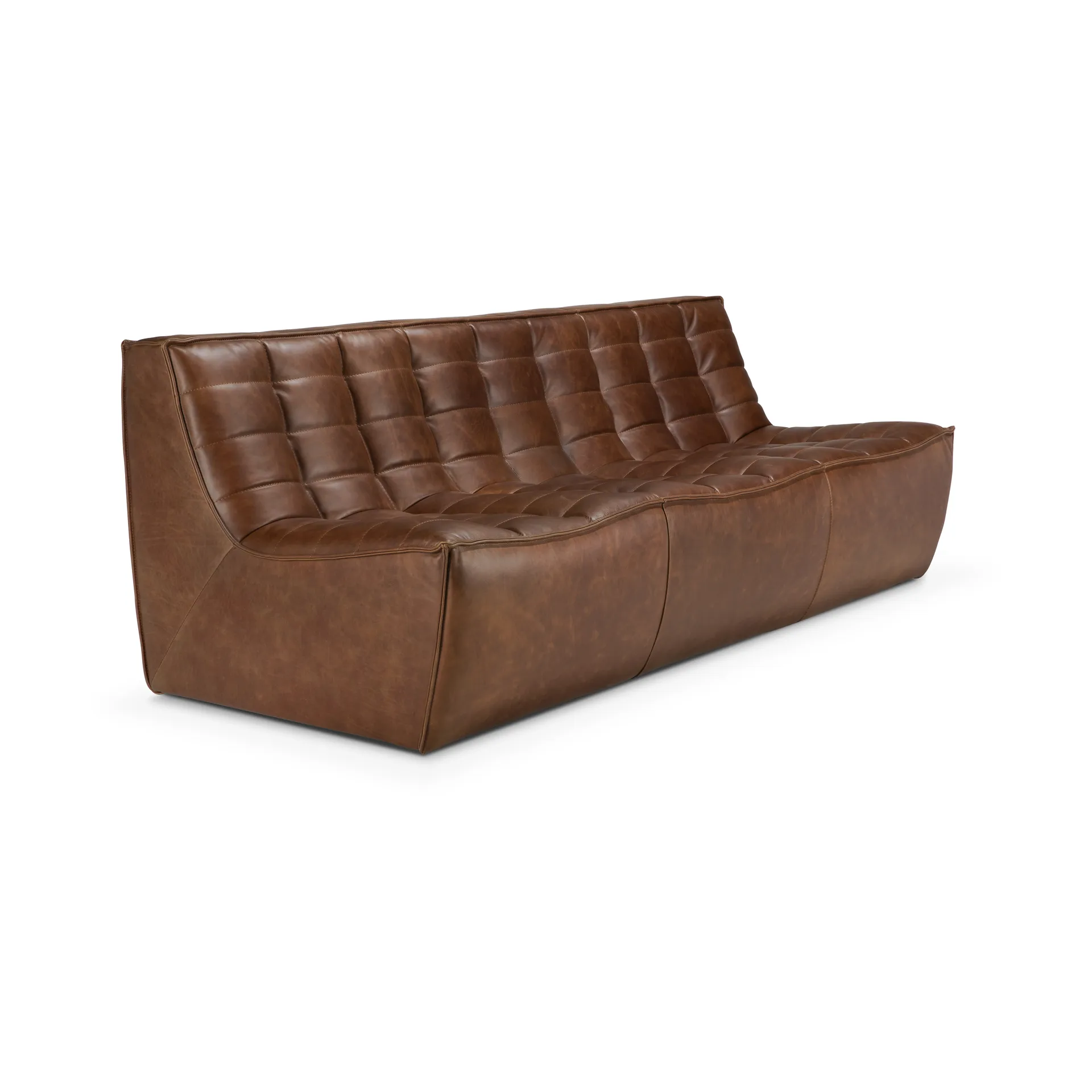N701 sofa 3 seater sofa, Leather Chestnut Ethnicraft