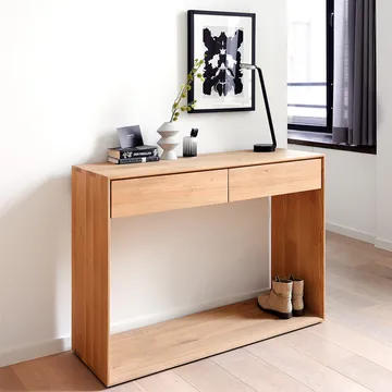 Nordic console table - Lacquered oak two drawers 120x40 cm - Ethnicraft