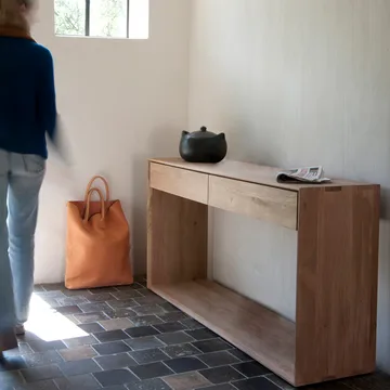Nordic console table - Lacquered oak two drawers 120x40 cm - Ethnicraft