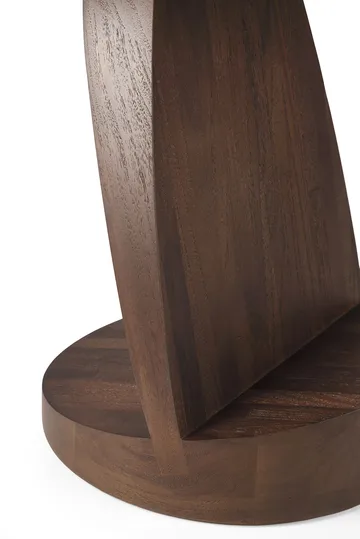 Oblic side table Ø52 cm - Brown stained teak - Ethnicraft
