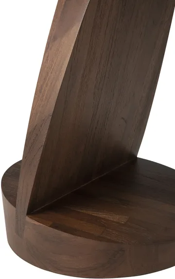 Oblic side table Ø52 cm - Brown stained teak - Ethnicraft