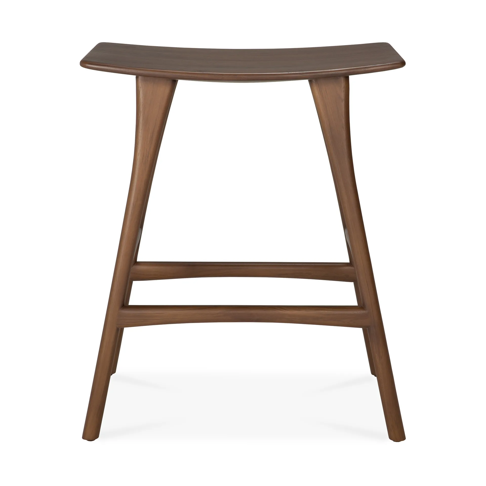 Osso Counter high stool 67 cm, Lacquered teak brown Ethnicraft