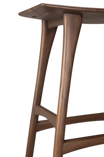 Osso Counter high stool 67 cm - Lacquered teak brown - Ethnicraft