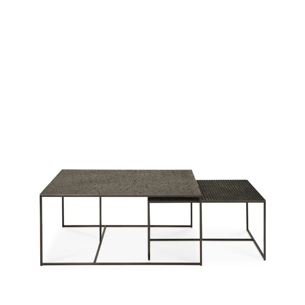 Pentagon nesting table set, 2 pieces, Whisky Ethnicraft