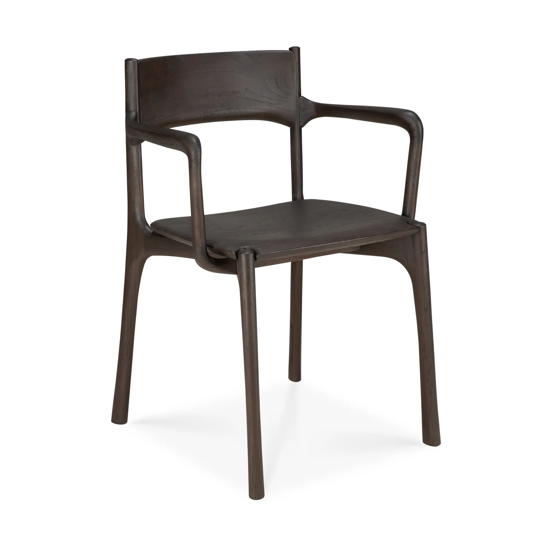PI armchair, Dark brown teak Ethnicraft