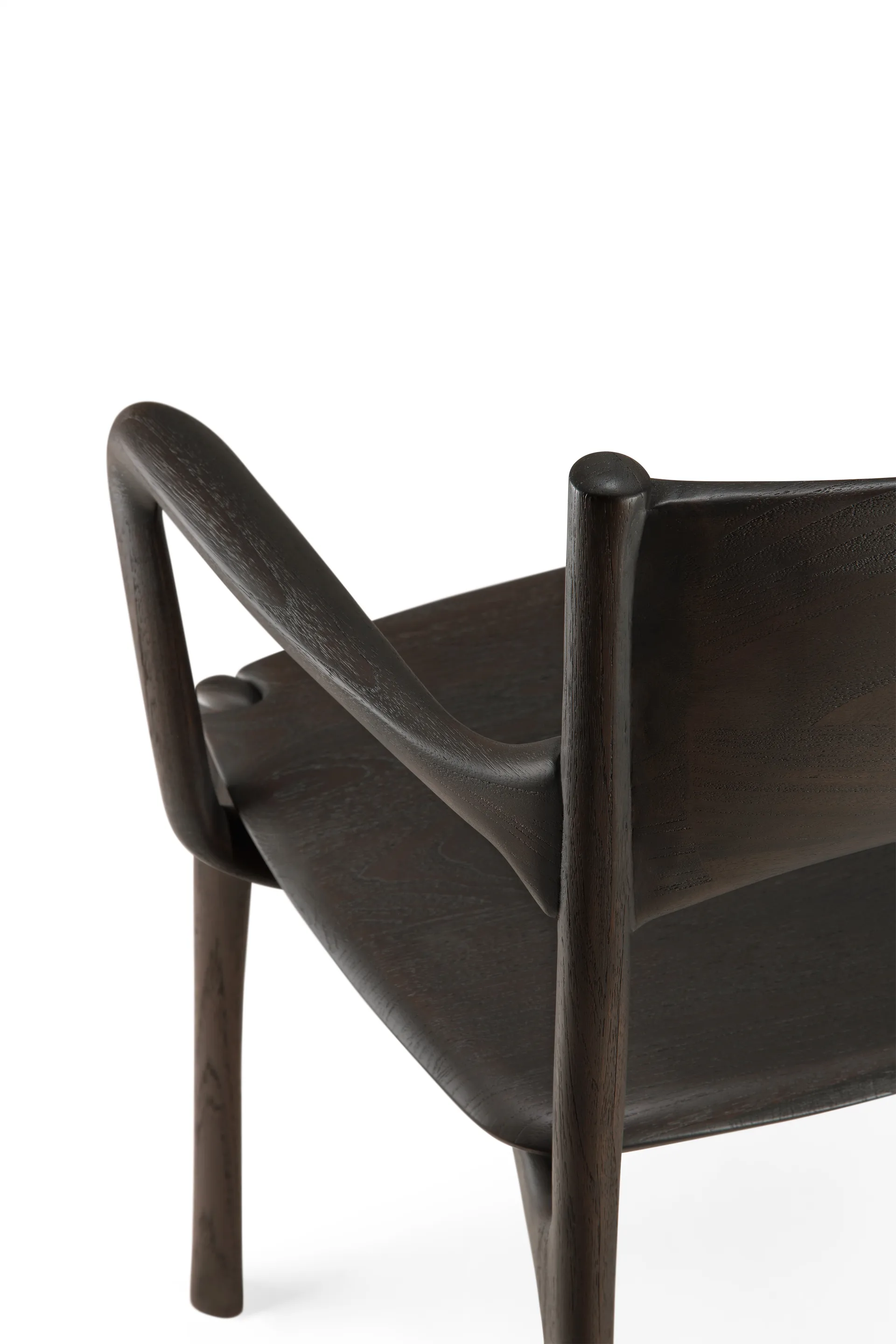 PI armchair, Dark brown teak Ethnicraft