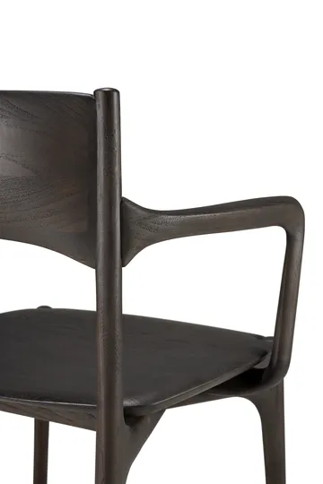 PI armchair - Dark brown teak - Ethnicraft