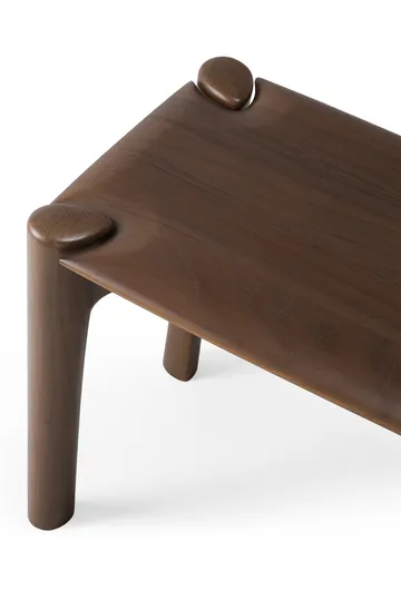 PI bench 126x35 cm - Lacquered teak brown - Ethnicraft