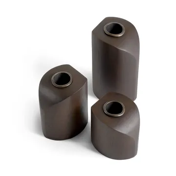 PI candle holder 3 parts - Dark brown stained mahogany - Ethnicraft
