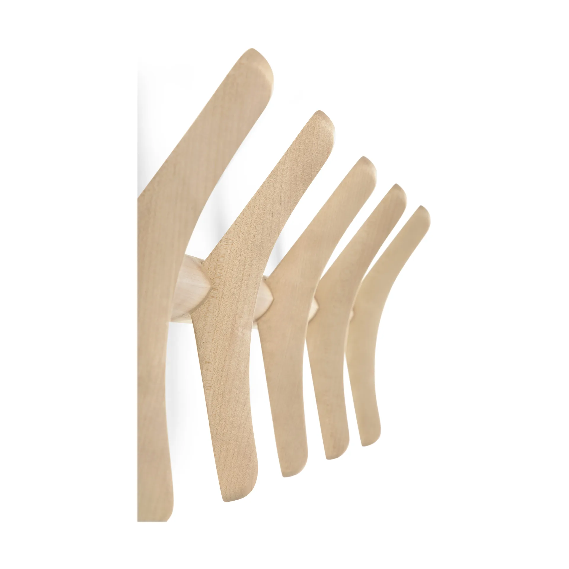 PI coat rack wall-mounted, Lacquered plane tree, 70x21 cm Ethnicraft