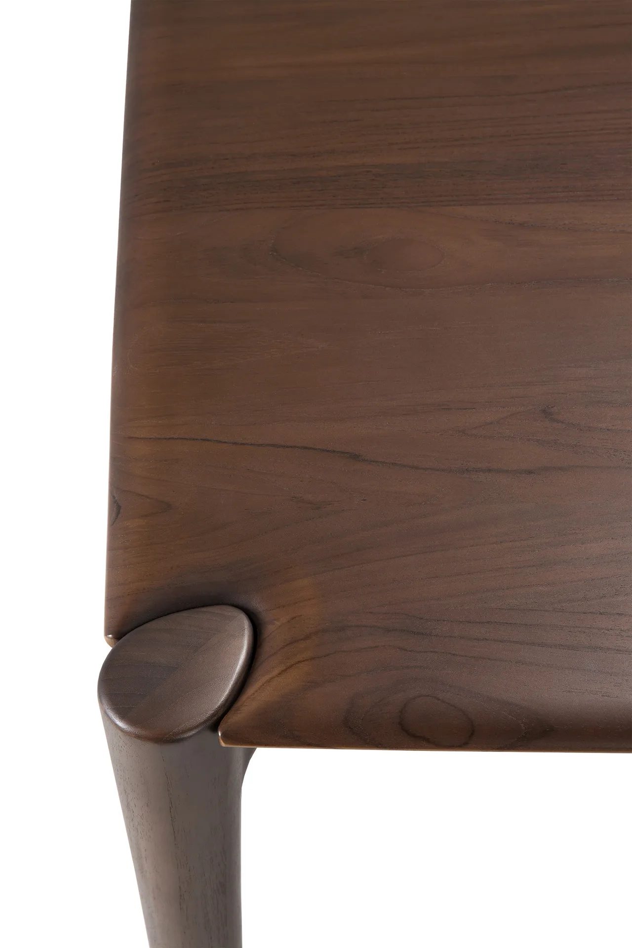 PI Dining table, Lacquered teak brown, 180x90 cm Ethnicraft