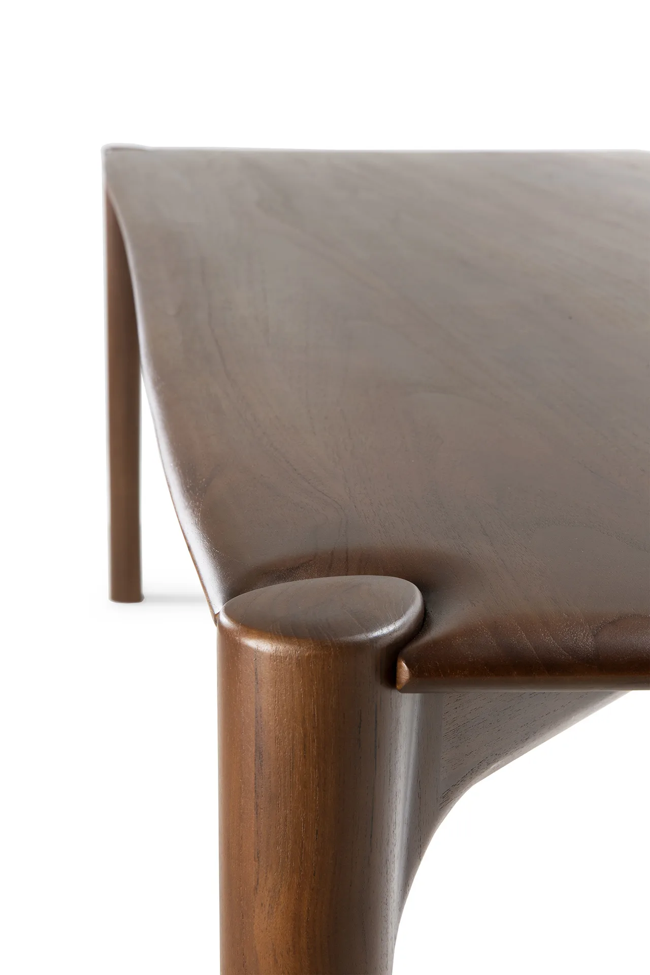 PI Dining table, Lacquered teak brown, 200x95 cm Ethnicraft