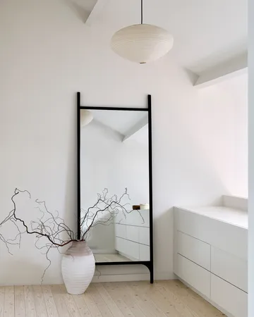 PI floor mirror 80x200 cm - Dark brown stained mahogany - Ethnicraft