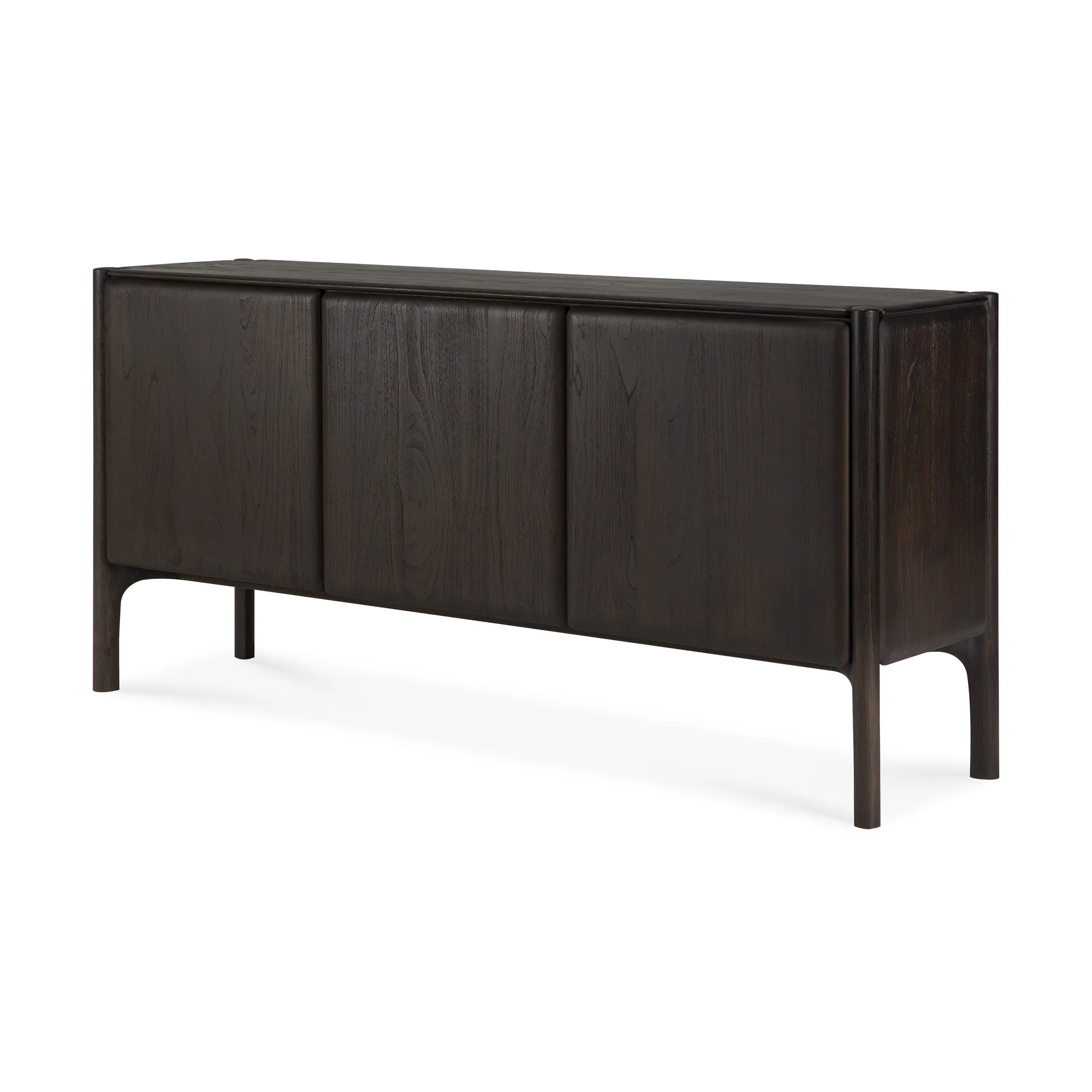 PI Sideboard, Teak dark brown, 3 doors Ethnicraft