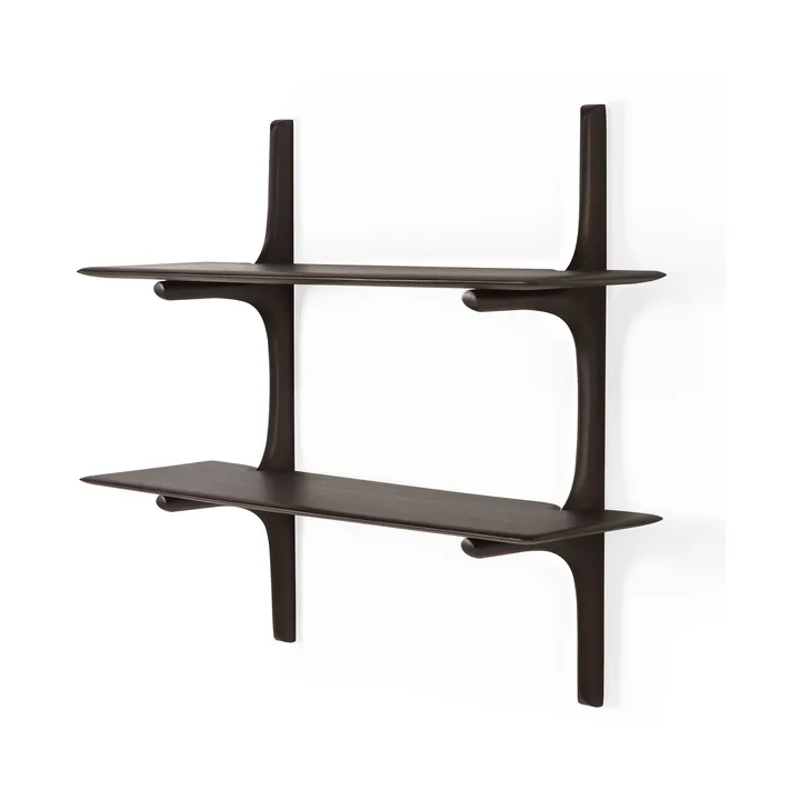 PI wall shelf - Lacquered mahogany - 2 shelves - Ethnicraft