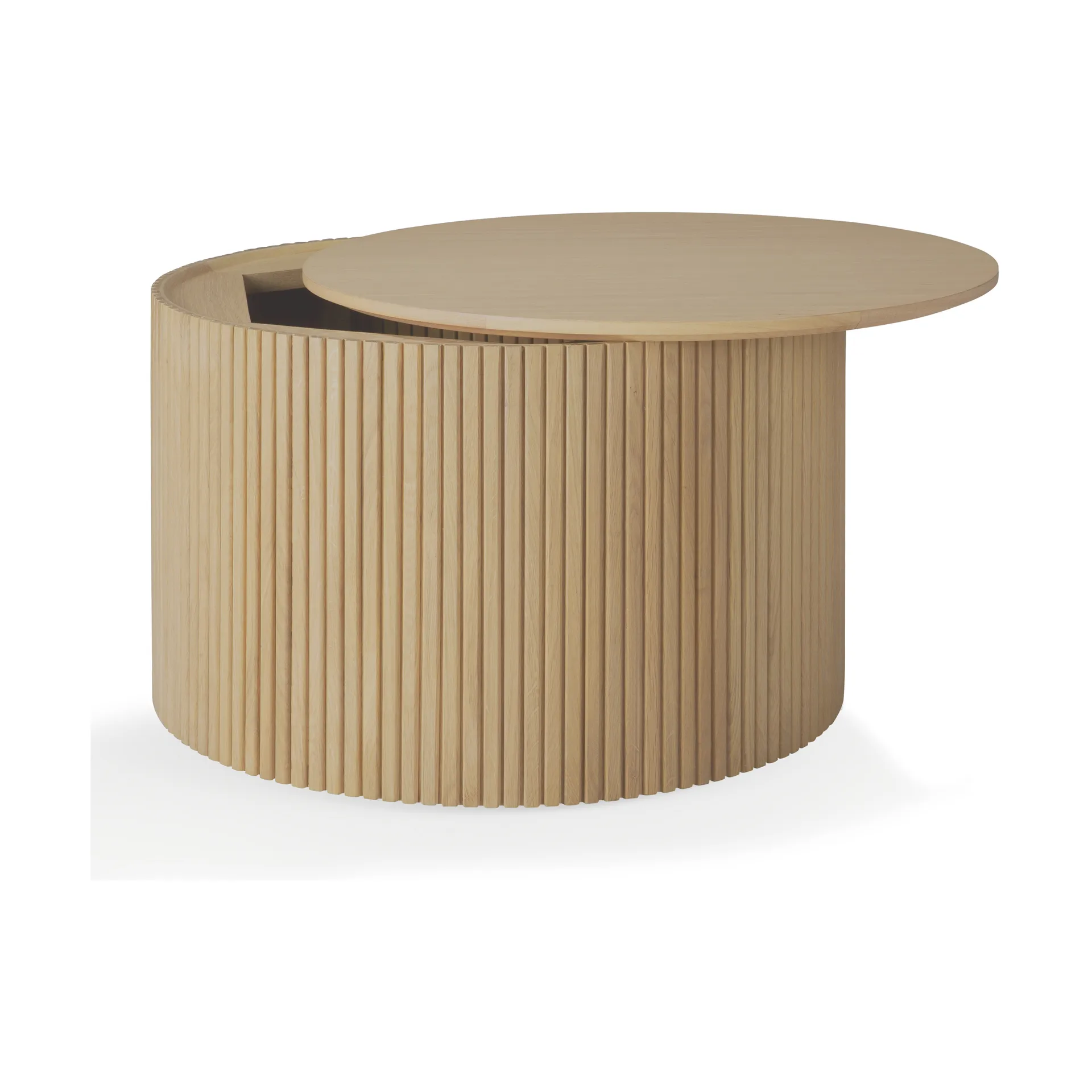 Roller Max round coffee table, Oak, Ø60 cm Ethnicraft