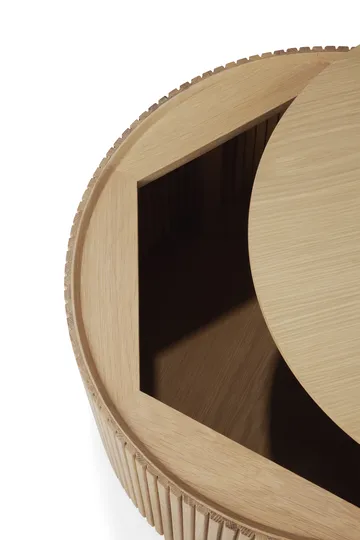 Roller Max round coffee table - Oak, Ø60 cm - Ethnicraft