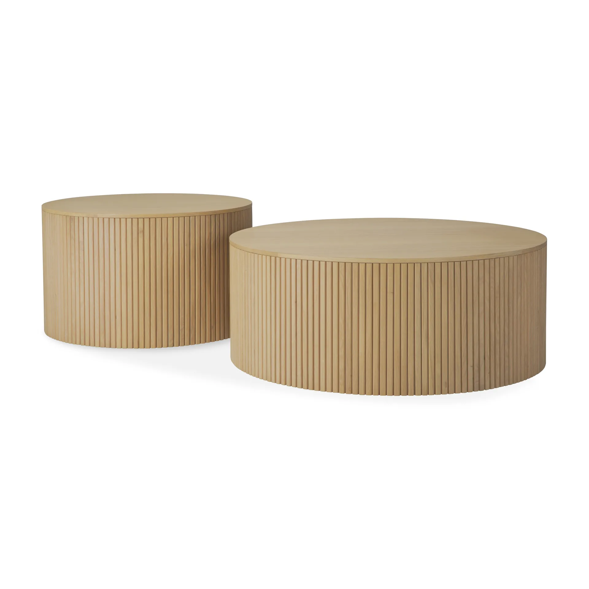 Roller Max round coffee table, Oak, Ø60 cm Ethnicraft