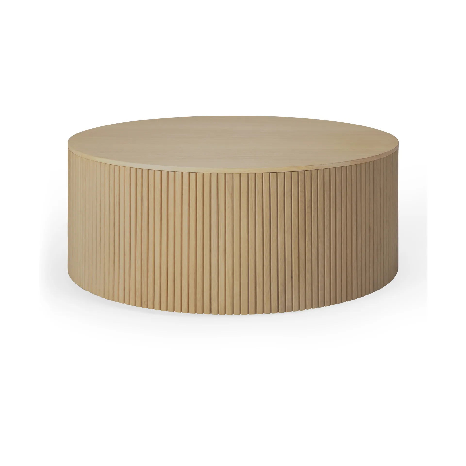 Roller Max round coffee table, Oak, Ø80 cm Ethnicraft