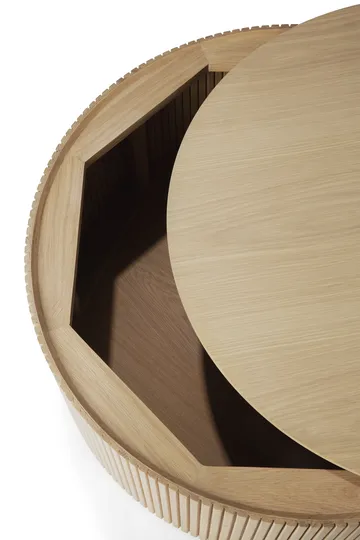 Roller Max round coffee table - Oak, Ø80 cm - Ethnicraft