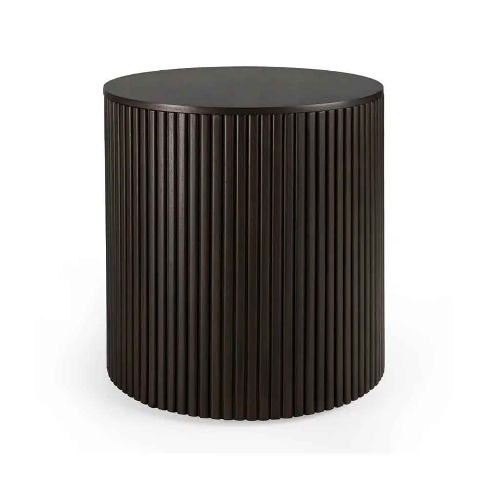 Roller Max side table, Mahogany dark brown round Ethnicraft