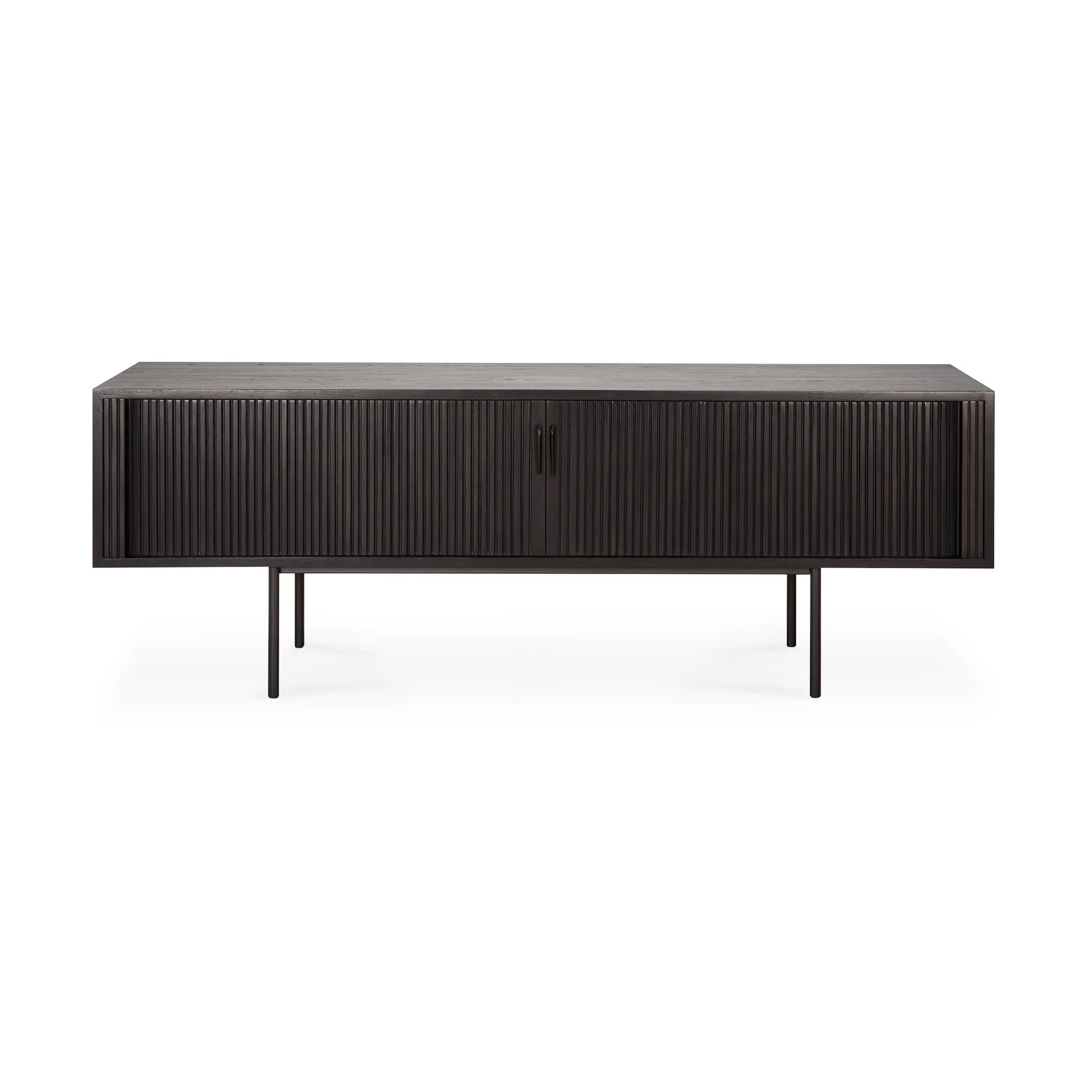 Roller Max TV unit, Lacquered teak-black-2 doors Ethnicraft
