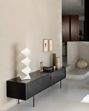 Roller Max TV unit - Lacquered teak-black-2 doors - Ethnicraft