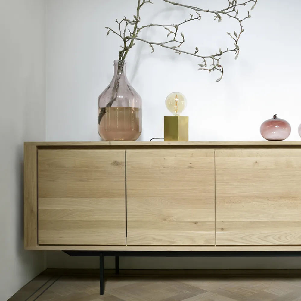 Shadow sideboard, Oak-Wax oil 1 door 3 drawers Ethnicraft