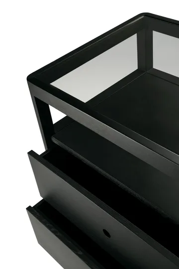 Spindle dresser - Black lacquered oak, 4 drawers - Ethnicraft