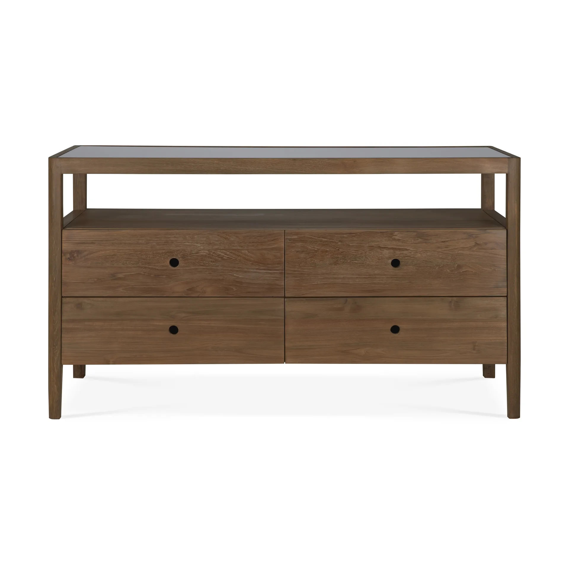 Spindle dresser, Teak, 4 drawers Ethnicraft